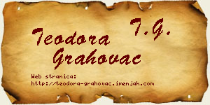 Teodora Grahovac vizit kartica